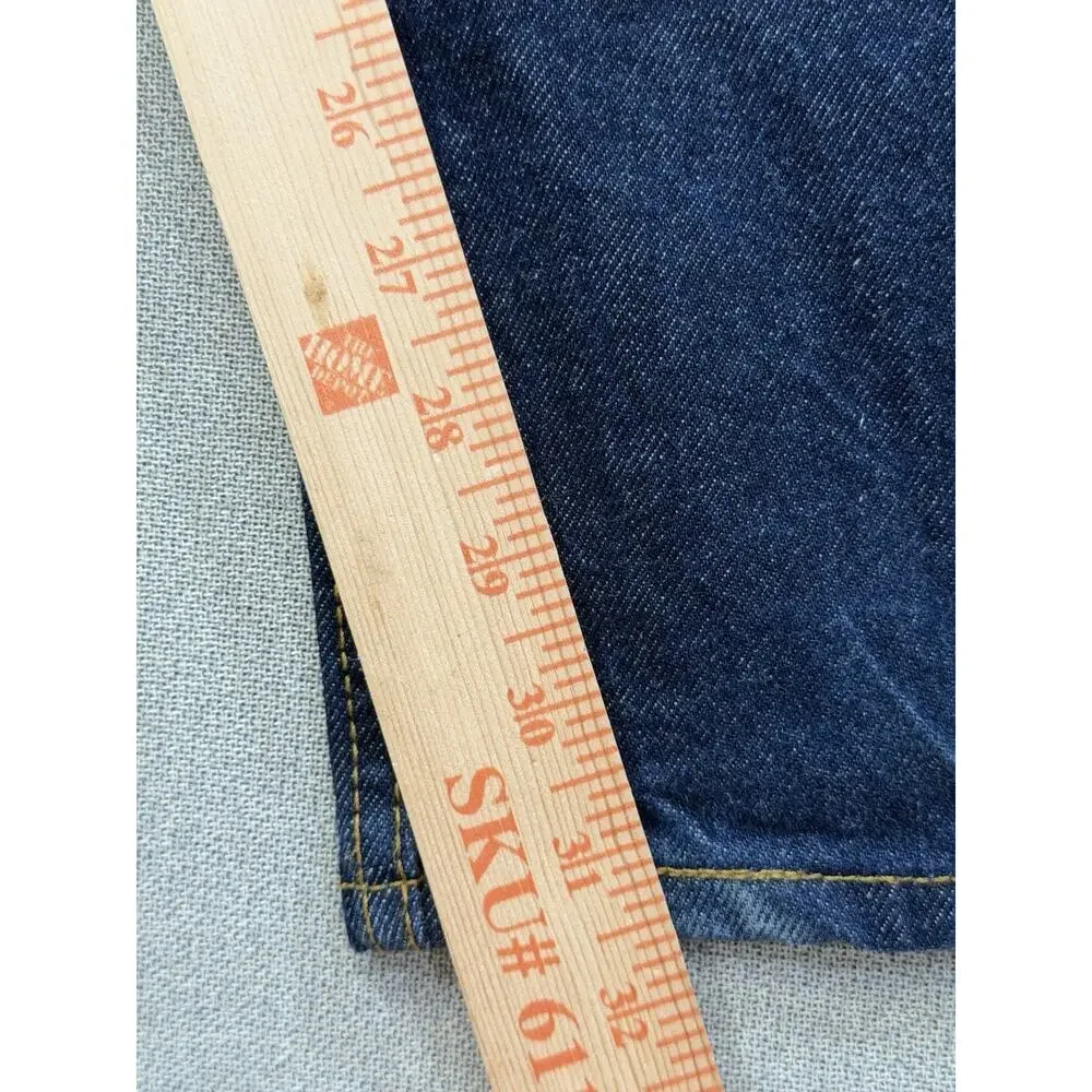 Levi’s Men’s 505 Regular Fit Jeans Dark Stonewash Blue Denim 32 x 32 (31 Actual)